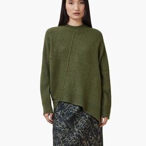 All Saints Lock Asymmetrical Crewneck Sweater